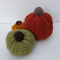 The Harvest-Trio Hand-Crocheted Pumpkin Set