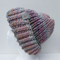 Hand-Knitted Jewel Tone & Grey Chunky Knit Beanie