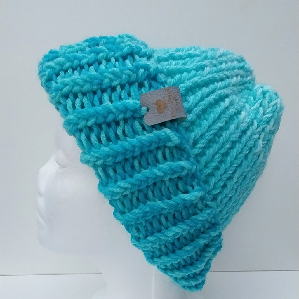 Ombre Green Hand Knitted Beanie