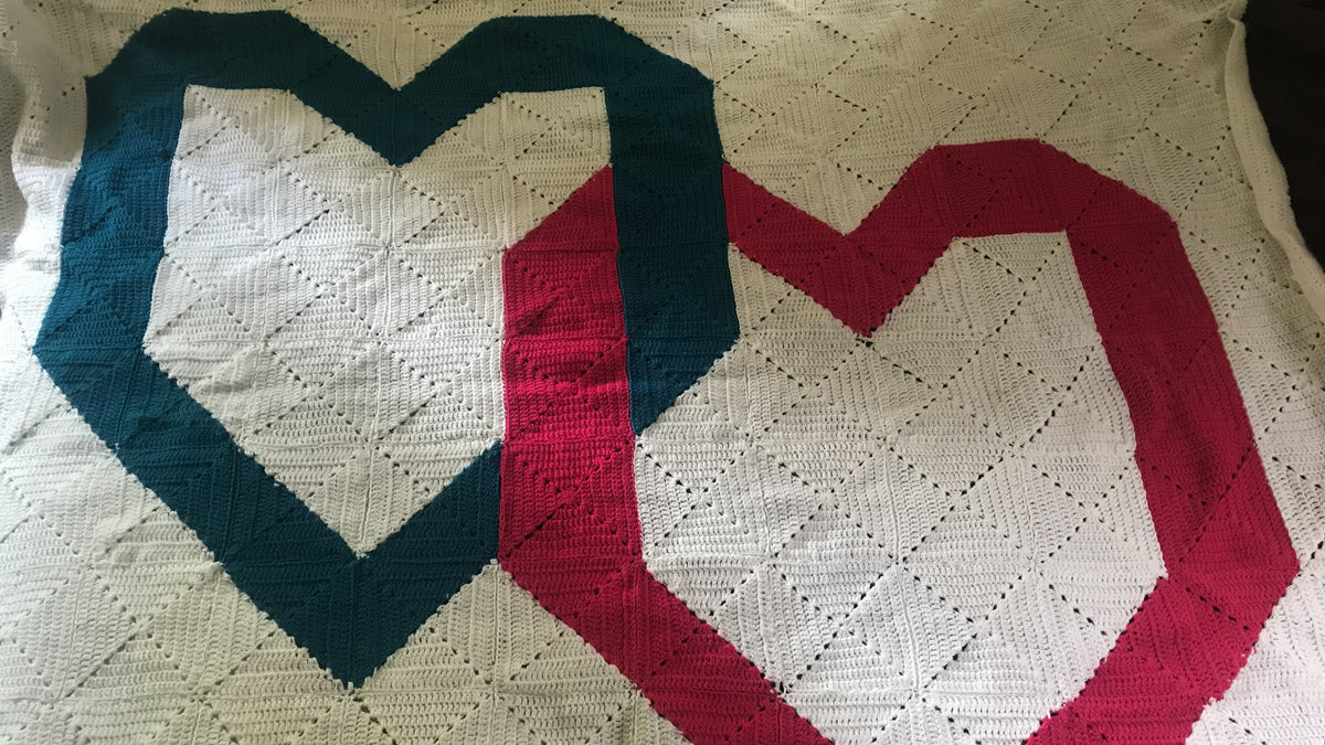 Interlocking Hearts Blanket