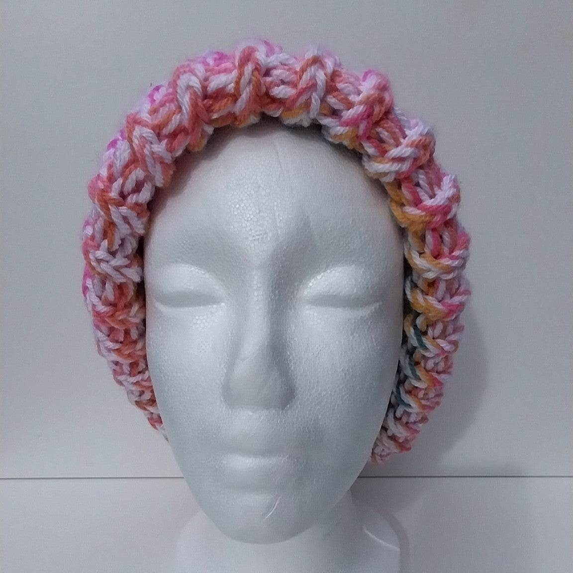 Hand Knitted  Rainbow Chunky Knit Beanie