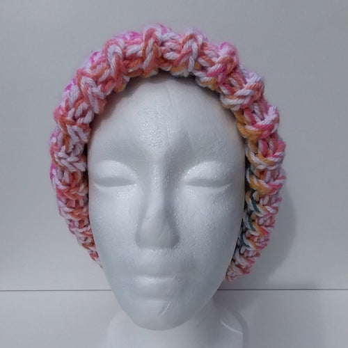 Hand Knitted  Rainbow Chunky Knit Beanie