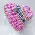 Hand Knitted  Rainbow Chunky Knit Beanie